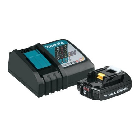 Makita Makita LXT Compact Power Tool Battery & Rapid Charger Starter Pk, 2.0Ah, Li-Ion, 18V BL1820BDC1